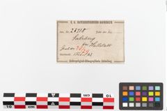 Etiketten zu Bronzebrillenfibel (NHMW-PRAE-023718)
